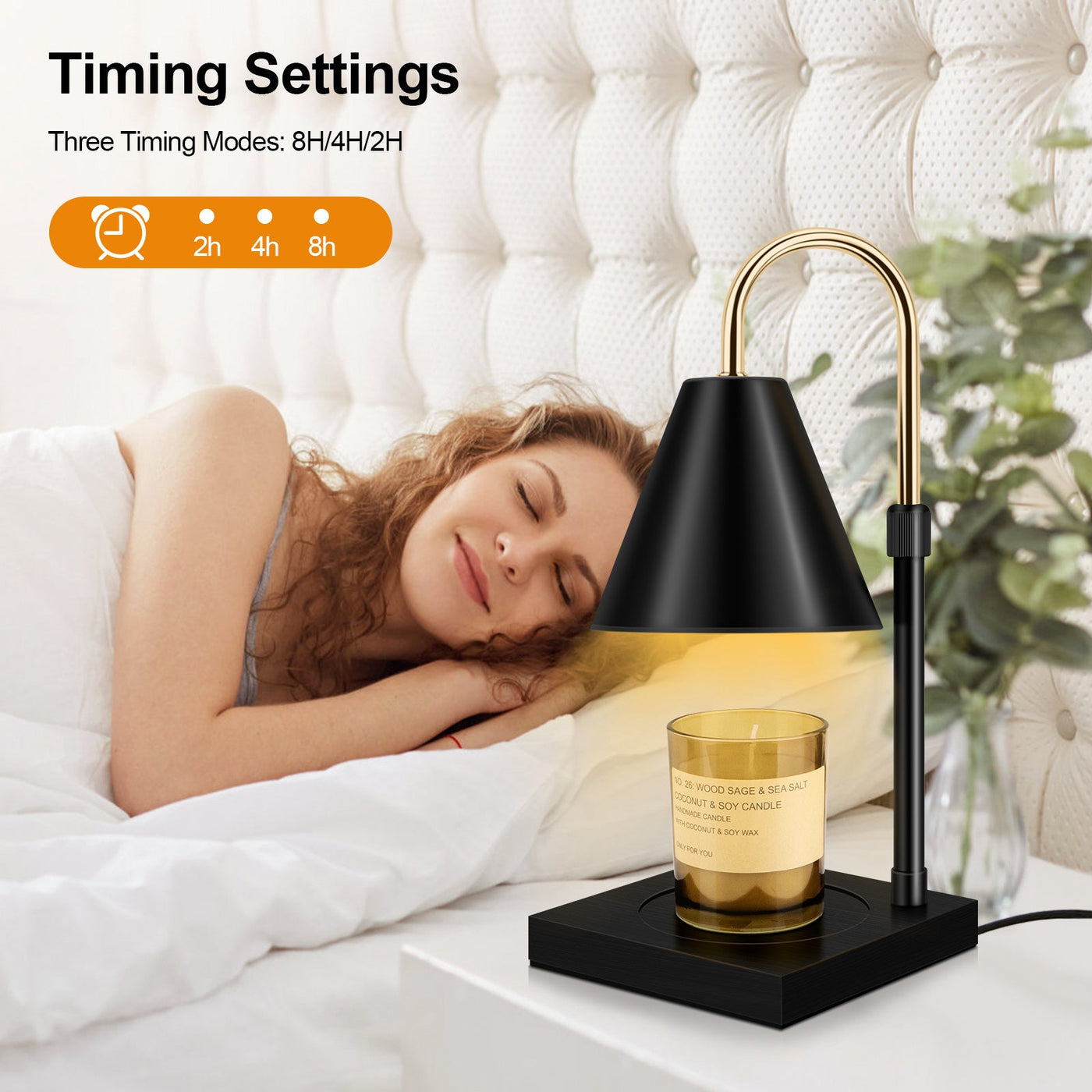 Candle Warmer Lamp With Timer Dimmable And Adjustable Height