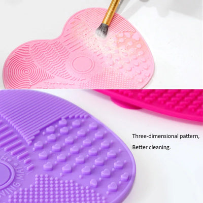 Beauty Multifunctional Powder Sponge Clean with Suction Cup Silicone Brush Pad Beauty Makeup Brush Cleaning Pad Tool Frosted