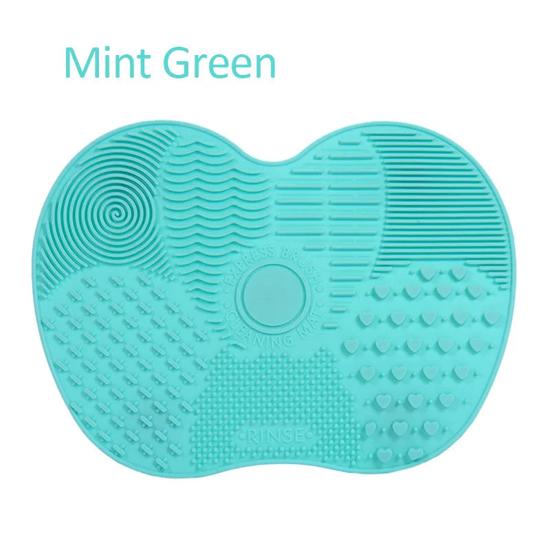 Beauty Multifunctional Powder Sponge Clean with Suction Cup Silicone Brush Pad Beauty Makeup Brush Cleaning Pad Tool Frosted