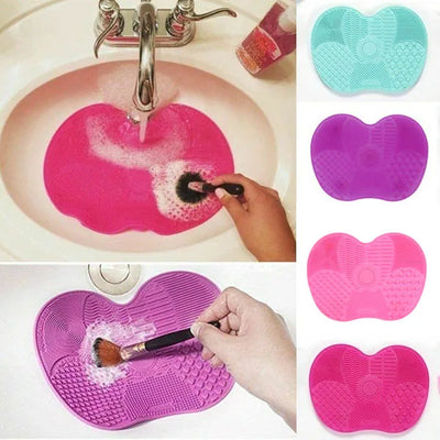 Beauty Multifunctional Powder Sponge Clean with Suction Cup Silicone Brush Pad Beauty Makeup Brush Cleaning Pad Tool Frosted